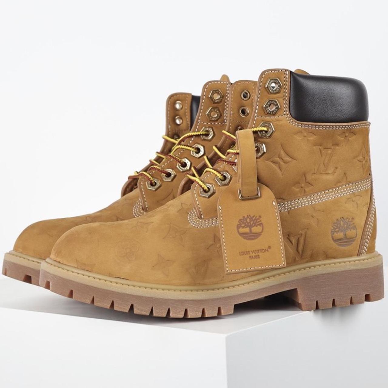 P0 Louis Vuitton Men's Tan and Brown Boots - Image 1